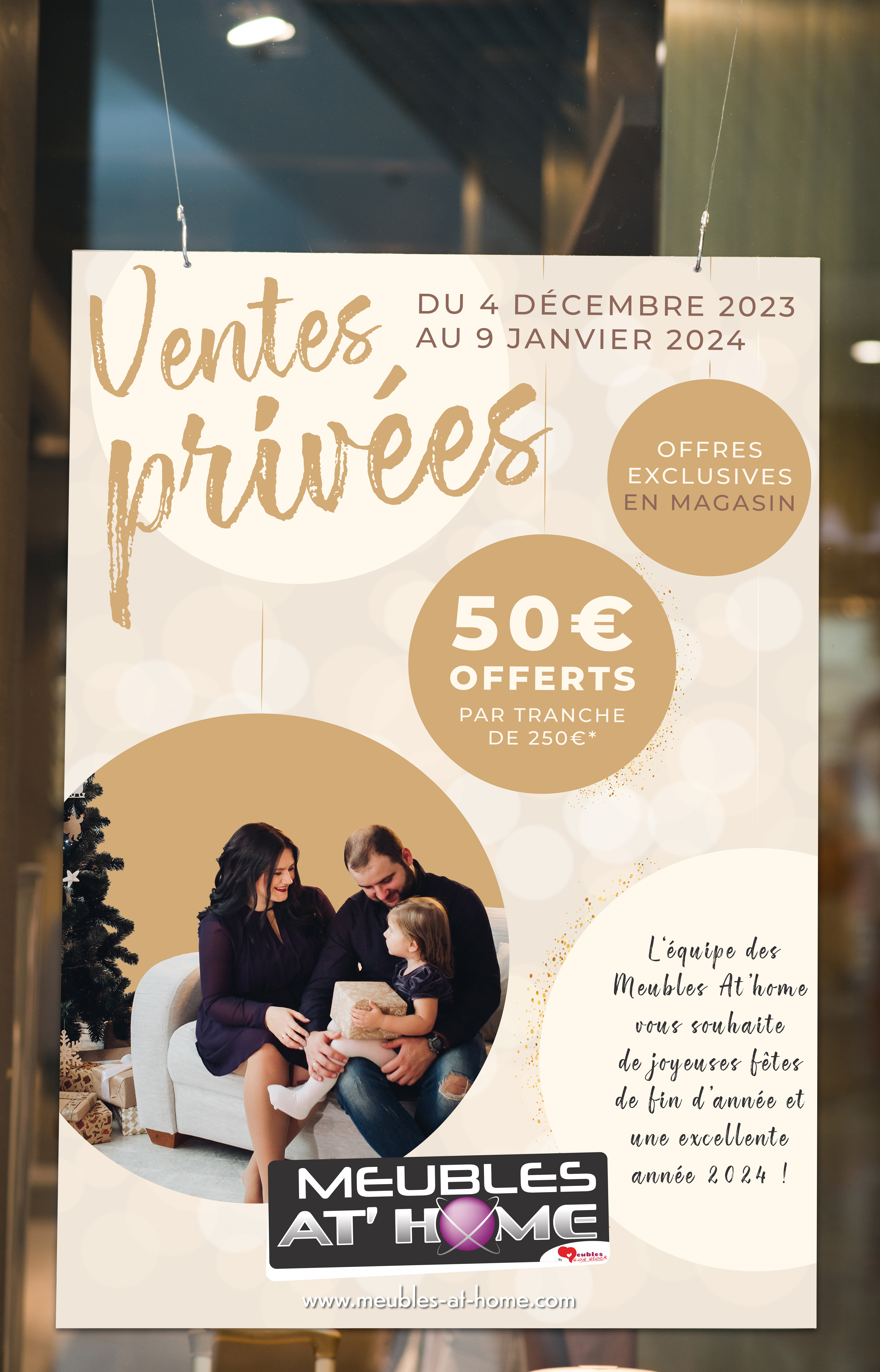 Supports de communication – Campagne Ventes Privées – Meubles At&rsquo;Home