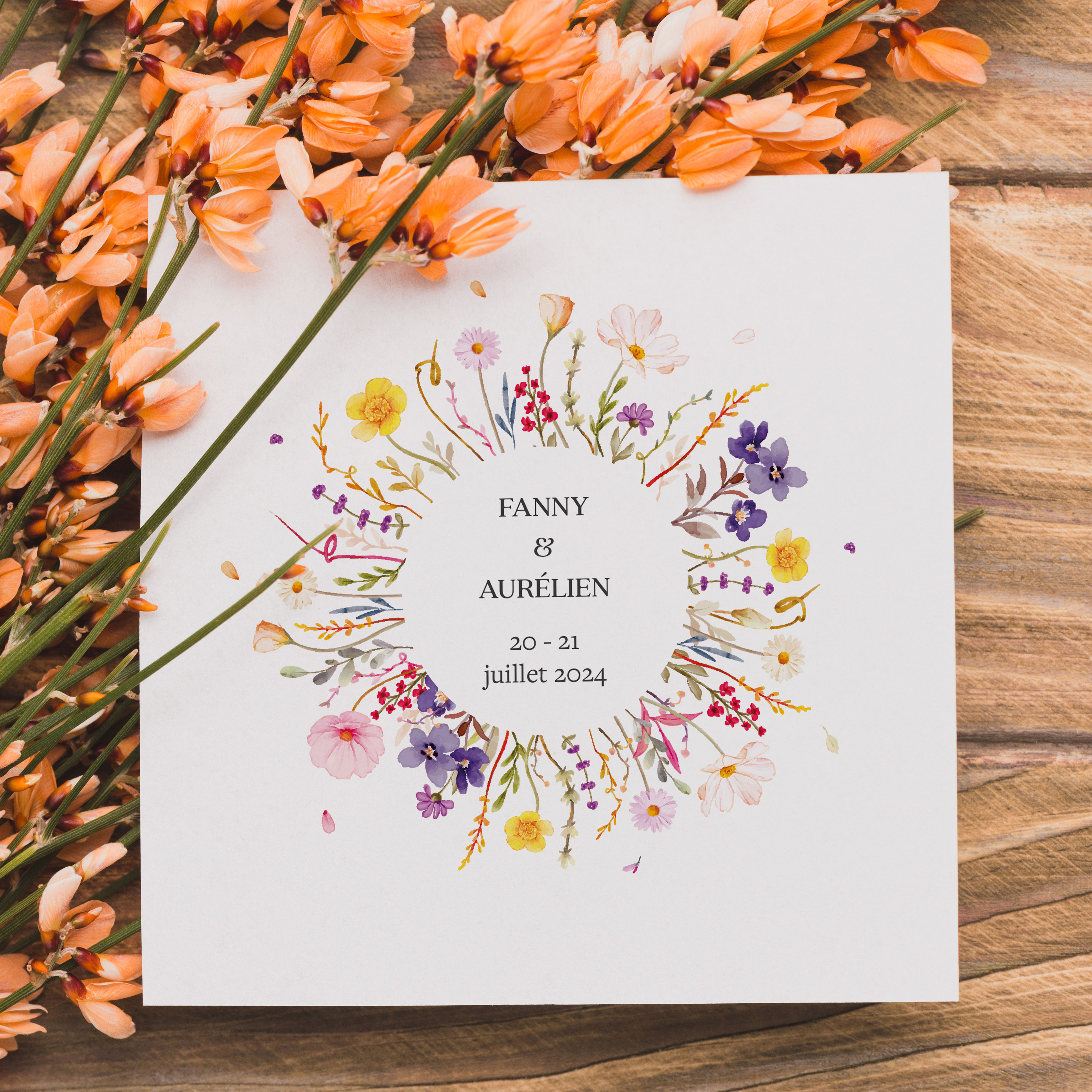 Faire-part de mariage Garden Coloré